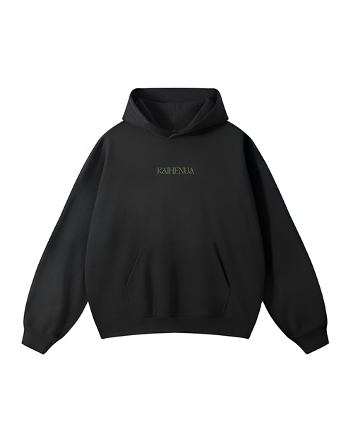 Hoddie Negro "Lets Take A Trip" by Kaihenua