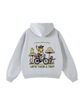 Hoddie Gris "Lets Take A Trip" by Kaihenua